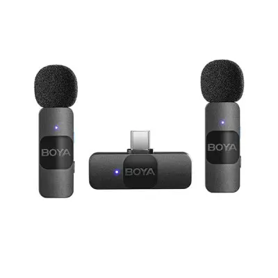 BOYA BY-V20 USB-C Wireless Microphone with Noise Cancelling Compatibale with Android/Type-C Smartphone